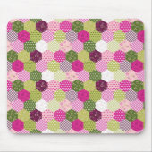 roze groene multiculturele patchwork Quilt Design Muismat (Voorkant)