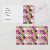 roze groene multiculturele patchwork Quilt Design Visitekaartje (Voorkant / Achterkant)