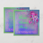 Roze Groene Neon Grunge Butterfly Sweet 16 Verjaar Kaart (Voorkant / Achterkant)