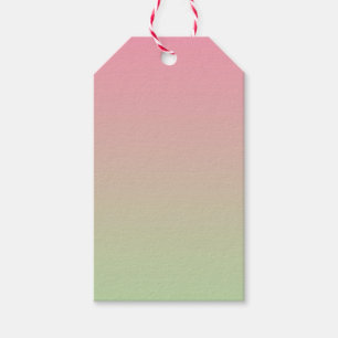 Roze & Groene Ombre Cadeaulabel