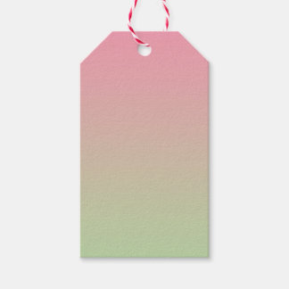 Roze & Groene Ombre Cadeaulabel