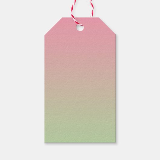 Roze & Groene Ombre Cadeaulabel (Voorkant)