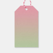 Roze & Groene Ombre Cadeaulabel (Achterkant)