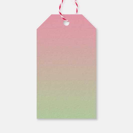 Roze & Groene Ombre Cadeaulabel (Achterkant)