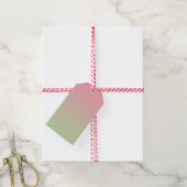 Roze & Groene Ombre Cadeaulabel (Met Touw)