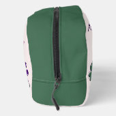 Roze Groene Paarse Bloemenvlinders Doodle Naam Toilettasje (Rechts)