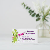 Roze Groene Paint Splash Ink Splotch Visitekaartje (Staand voorkant)