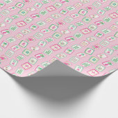 Roze & Groene Palm Beach Mahjong Tegels Cadeaupapier (Hoek)