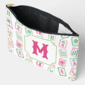 Roze & Groene Palm Beach Mahjong Tegels Monogram Etui (Open)