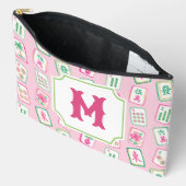 Roze & Groene Palm Beach Mahjong Tegels Monogram Etui (Open)