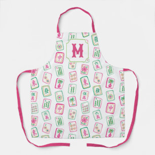 Roze & Groene Palm Beach Mahjong Tegels Monogram Schort