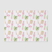 Roze & Groene Palm Beach Notenkraker Kerstmis Tissuepapier (Voorkant)