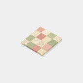 Roze Groene Patchwork Dekbed Landelijke Boerderij  Post-it® Notes (Schuin)