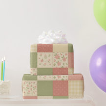 Roze Groene Patchwork Dekbed Rustieke Boerderij Bl