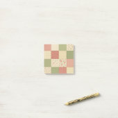 Roze Groene Patchwork Dekbed Rustieke Boerderij Bl Post-it® Notes (Op bureau)