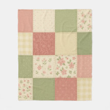 Roze Groene Patchwork Quilt Rustieke Boerderij Blo