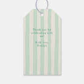 Roze Groene Pickleball Bachelorette Party Bedankt Cadeaulabel (Achterkant)