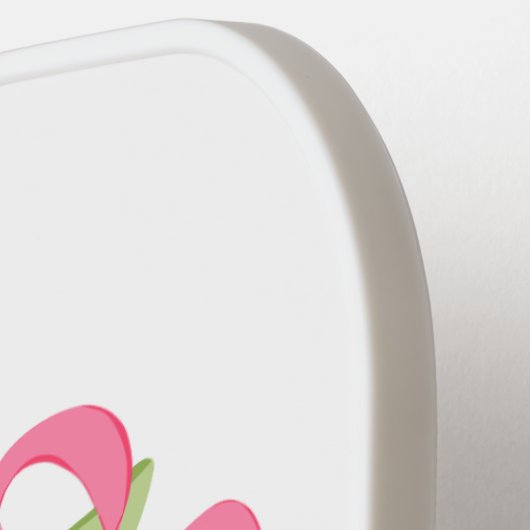 Roze & Groene Pickleball Paddles Monogram Crest (Links Detail)