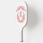 Roze & Groene Pickleball Paddles Monogram Crest (Links)