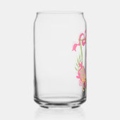 Roze & Groene Pickleball Paddles Monogram Crest Blikvorm Glas (Rechts)