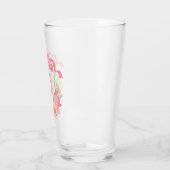 Roze & Groene Pickleball Paddles Monogram Crest Glas (Links)