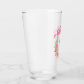 Roze & Groene Pickleball Paddles Monogram Crest Glas (Rechts)