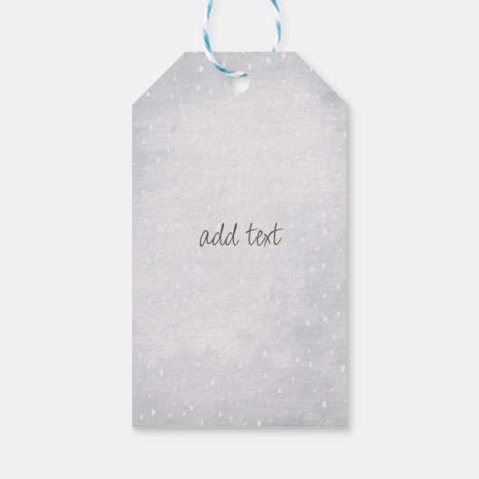 Roze Groene Pijnboom Sneeuw Cadeaulabel (Achterkant)