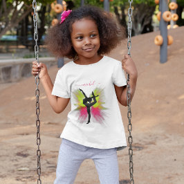 Roze & Groene Poederexplosie Vrouw Gymnastiek T-shirt