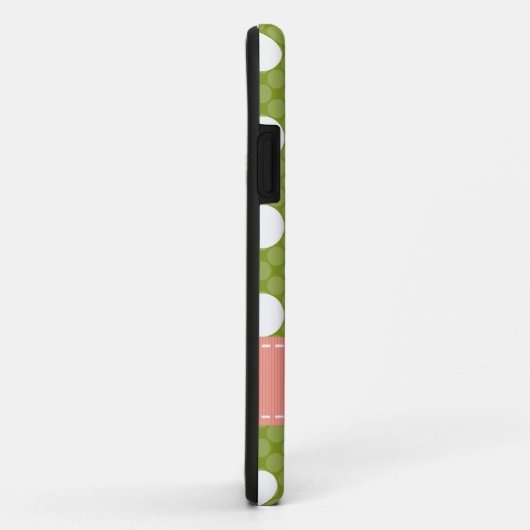 Roze groene poladot Case-Mate iPhone case (Achterkant/rechts)