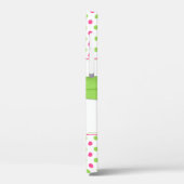 Roze groene Polka Dot Gerber Daisy Case-Mate iPhone Case (Achterkant / Links)