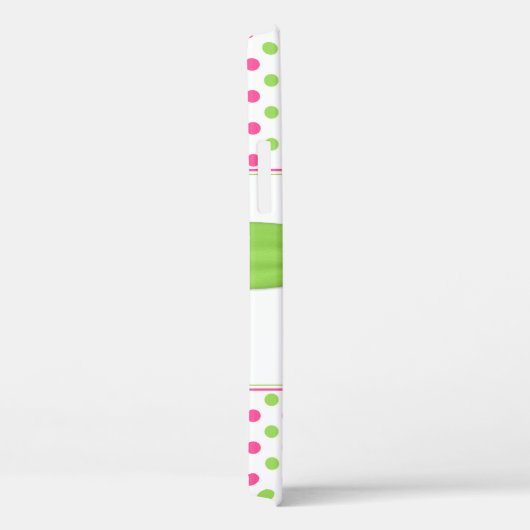 Roze groene Polka Dot Gerbera Daisy Case-Mate iPhone Case (Achterkant / Rechts)