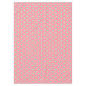 Roze groene polka stippen tafelkleed (Voorkant)
