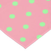 Roze groene polka stippen tafelkleed (Gekanteld)