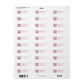 Roze Groene Prettig Kerstfeest Etiket (Full Sheet)