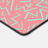 Roze & Groene Retro Psychedelische Ontwerp Bureaumat (Hoek)