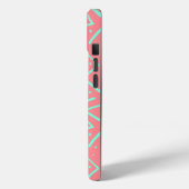 Roze & Groene Retro Psychedelische Ontwerp Case-Mate iPhone Case (Achterkant / Links)