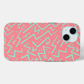 Roze & Groene Retro Psychedelische Ontwerp Case-Mate iPhone Case (Achterkant (horizontaal))