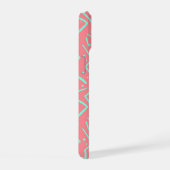 Roze & Groene Retro Psychedelische Ontwerp iPhone 15 Case (Rechterkant)