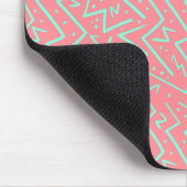 Roze & Groene Retro Psychedelische Ontwerp Muismat (Hoek)