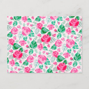 Roze Groene Roos Bloemblaadjes Bloemen Tuin Bruilo Briefkaart