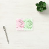 Roze & Groene Rozen Elegante Sticky Notes (Kantoor)