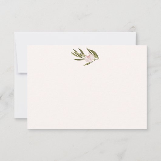 Roze groene ruby Orchid Eucalyptus Wedding RSVP (Achterkant)