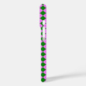 Roze Groene Ruitjes Diamant Patroon Case-Mate iPhone Case (Achterkant / Links)