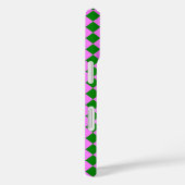Roze Groene Ruitjes Diamant Patroon Case-Mate iPhone Case (Achterkant / Rechts)