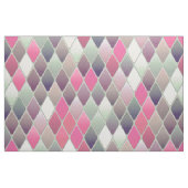 roze groene ruitpastelafdruk stof (Fat Quarter)