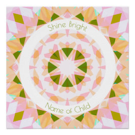  Roze Groene Shine Bright Star Baby kwekerij Perfect Poster