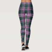 Roze/groene speldenvrouwen Leggings (Achterkant)