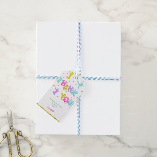 Roze & Groene Spring Geschenklabels Cadeaulabel (Met Touw)