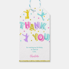 Roze & Groene Spring Gift Tags Cadeaulabel