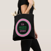 Roze groene stemming BIDEN HARRIS 2020 Tote Bag (Dichtbij)